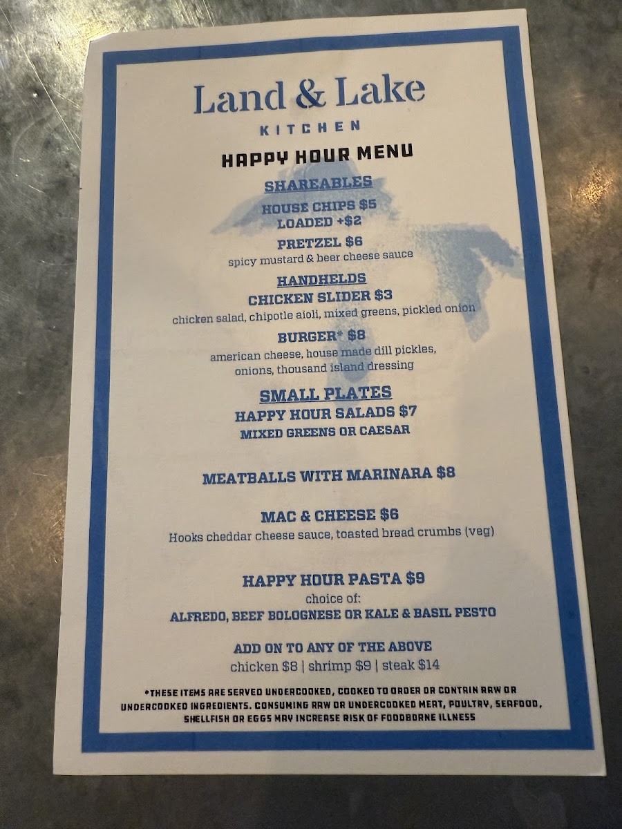 Land & Lake Kitchen Menu - Image 5